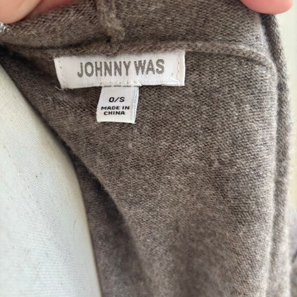 Johnny Was Sabrina Hooded Cape Cashmere Blend Embroidered Floral Celestial Boho - Picture 5 of 12